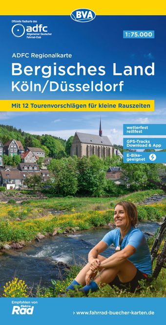 ADFC Regionalkarte Bergisches Land Köln Düsseldorf