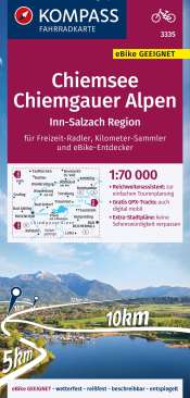 Kompass Fahrradkarte Chiemsee Chiemgauer Alpen