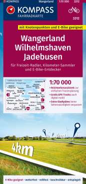 Kompass Fahrradkarte Wangerland Wilhelmshaven Jadebusen