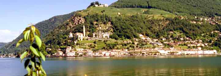 Blick auf Morcote am Luganer See