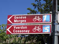 Beschilderung Veloroute 1 und 5